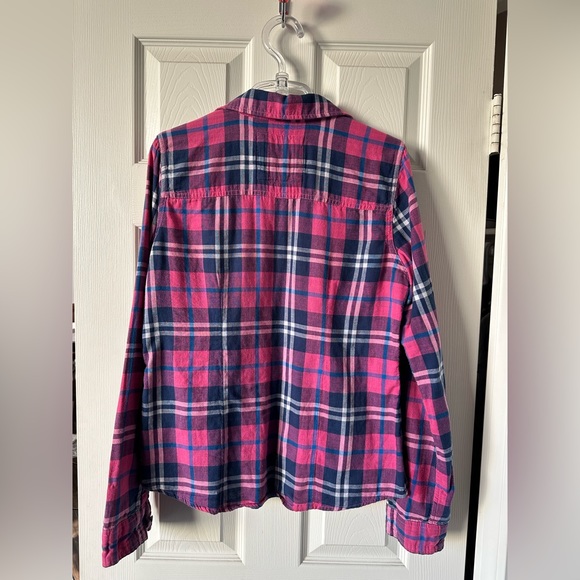 Abercrombie & Fitch Plaid Pink and different shades of blue Size Large - Picture 7 of 9